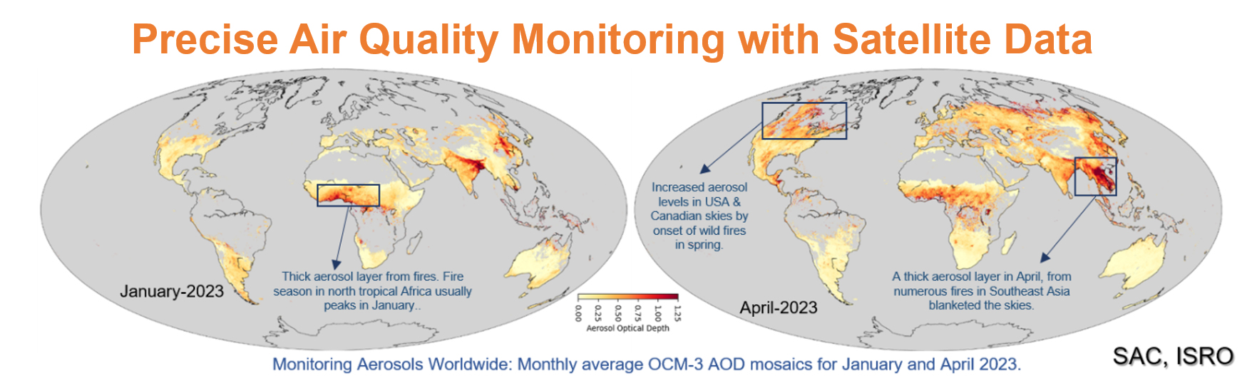 Precise Air Quality Monitoring with OCM-3 Aerosol Optical Depth Product from EOS-6 Satellite