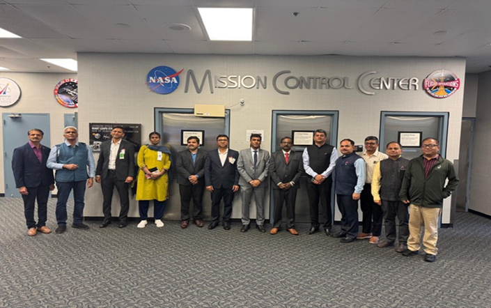 ISRO delegation at Johnson Space Mission Control Centre