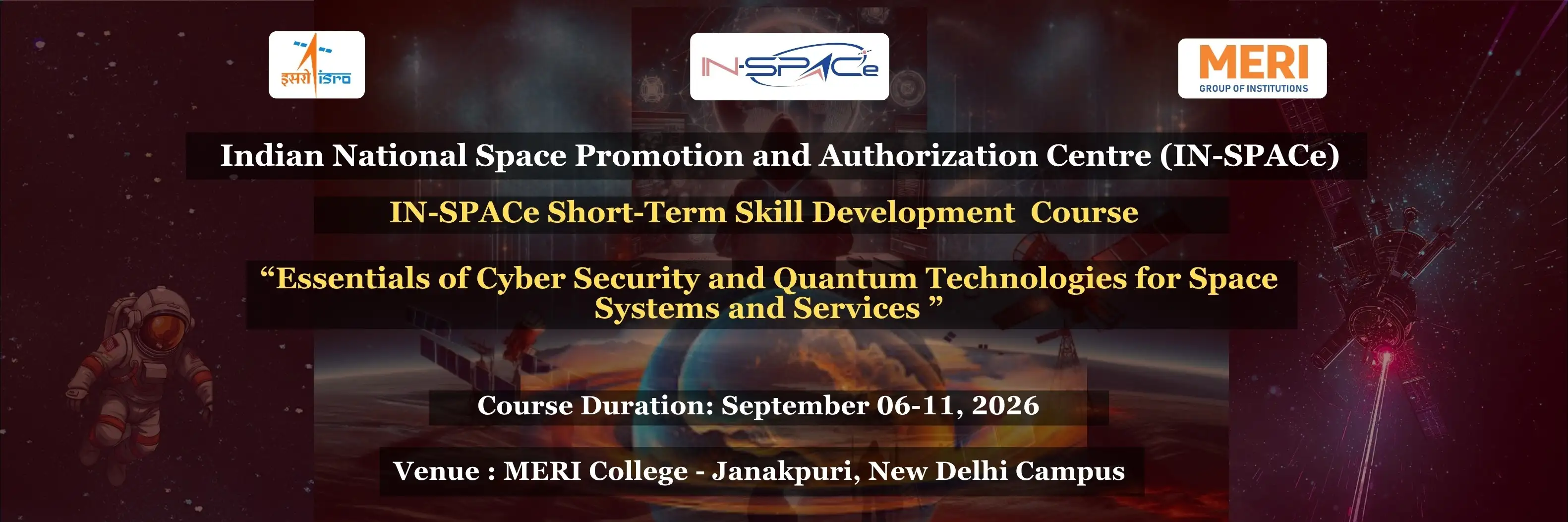 IN-SPACe Short-Term Skill Development Course