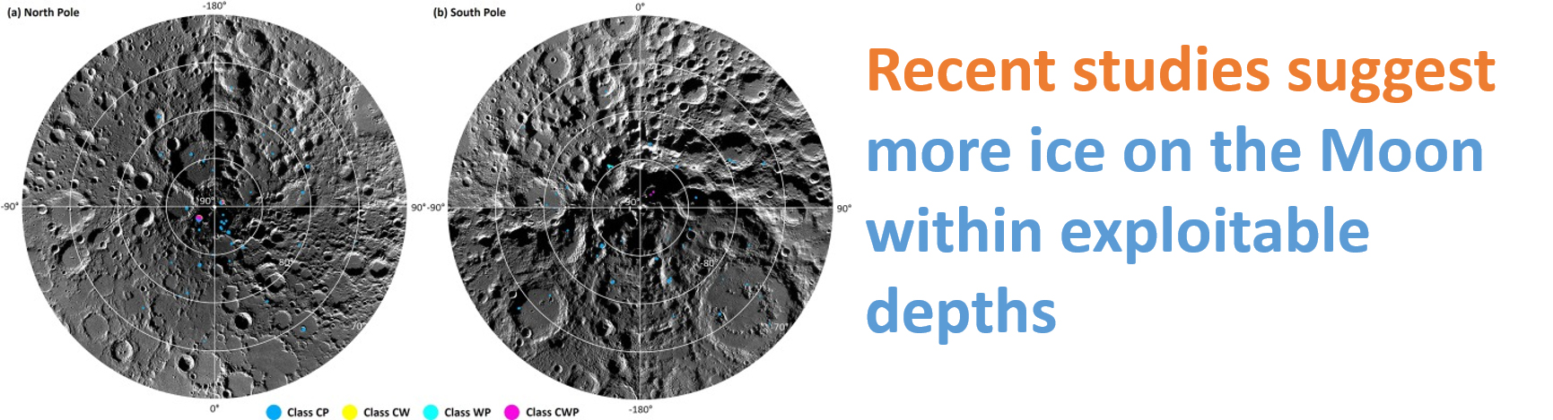 Recent studies suggest more ice on the Moon within exploitable depths