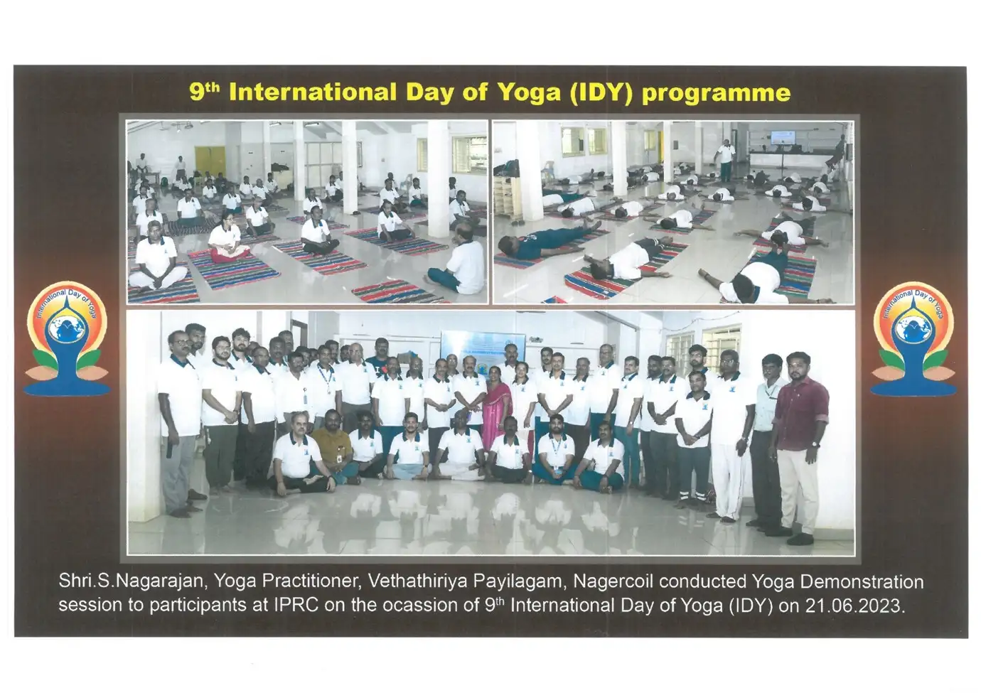 Celebration of International Day of Yoga (IDY) -2023 in the Department of Space