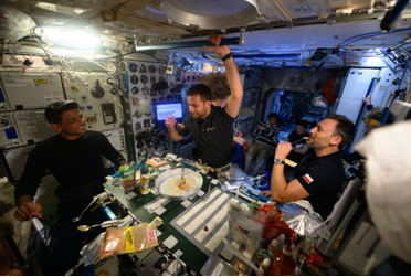 Meal time on ISS Meal time on ISS
