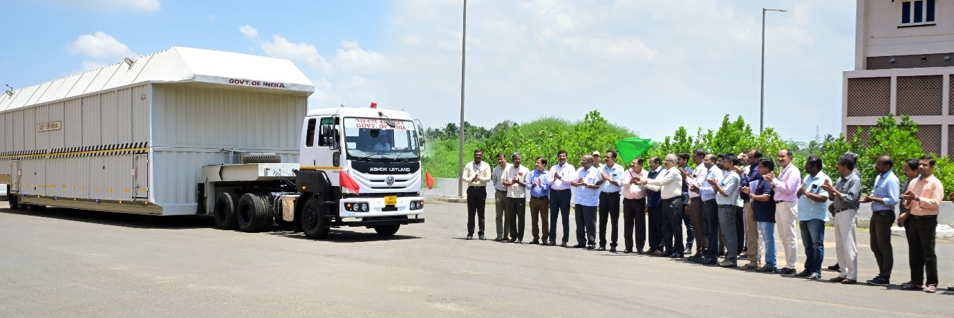 Cryogenic Upper Stage (C25) for LVM3 flagged off to Sriharikota
