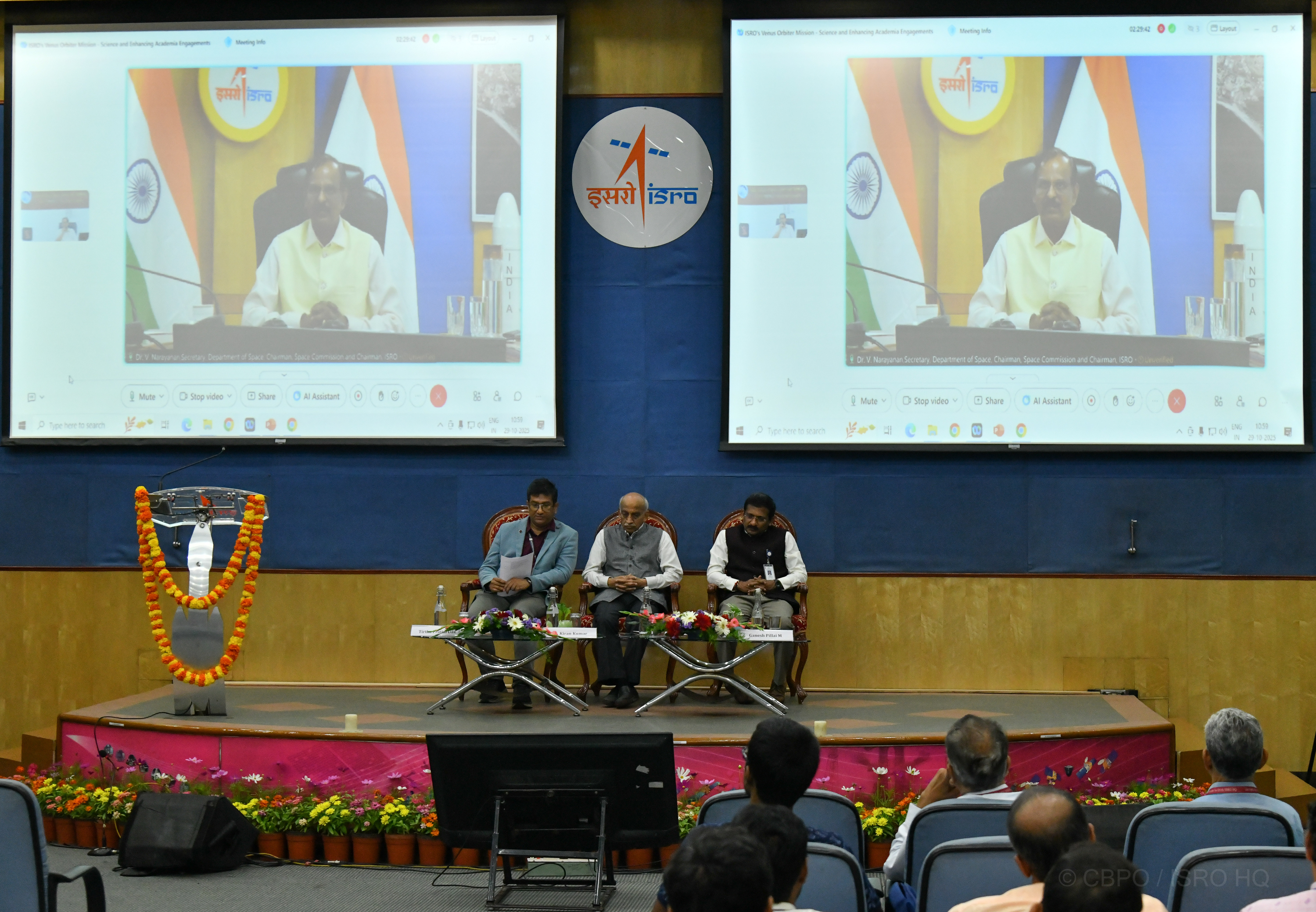 Chairman, ISRO / Secretary, DOS addressing the gathering during the inaugural session