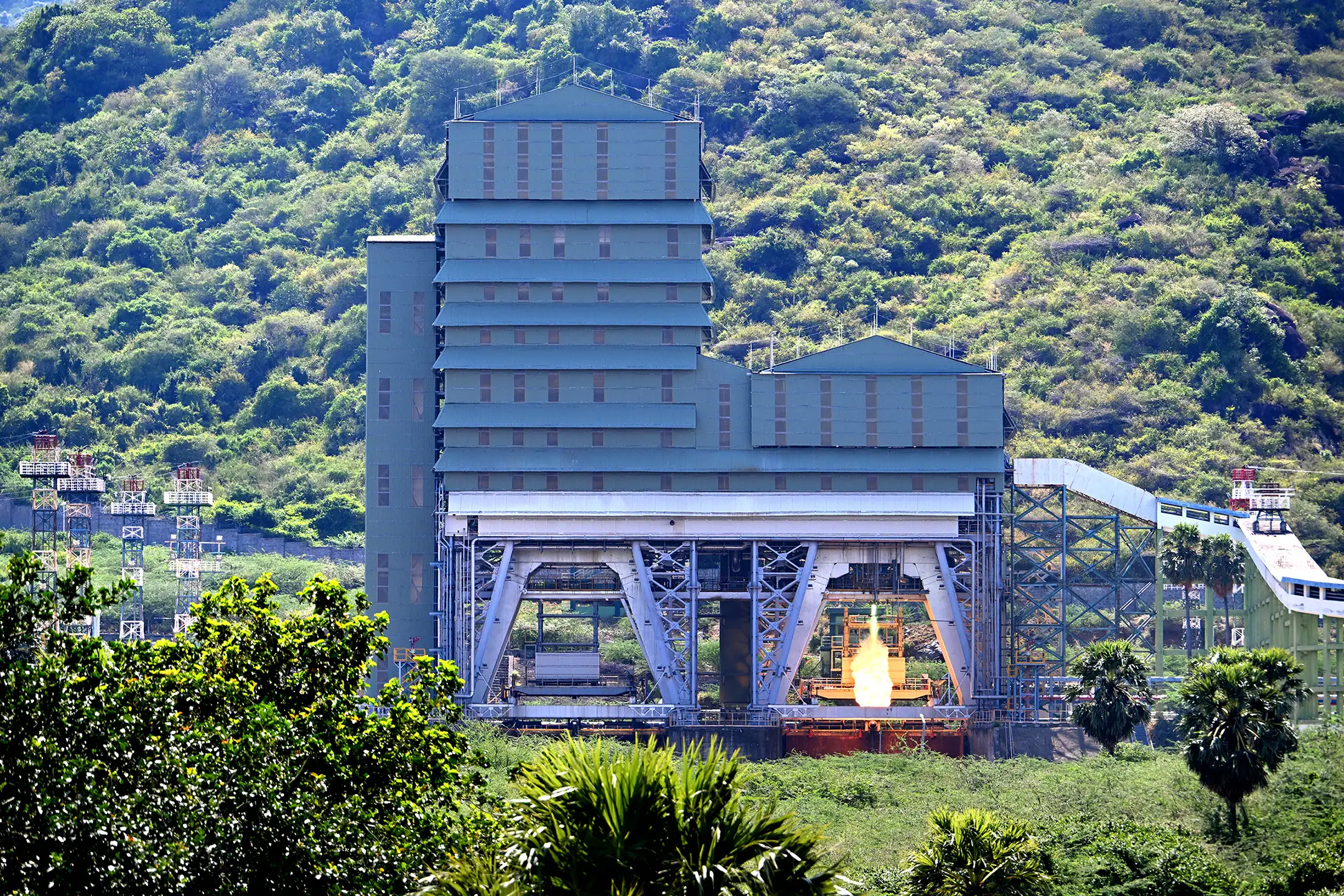 Semicryogenic Engine Power Head Test Article at full thrust level