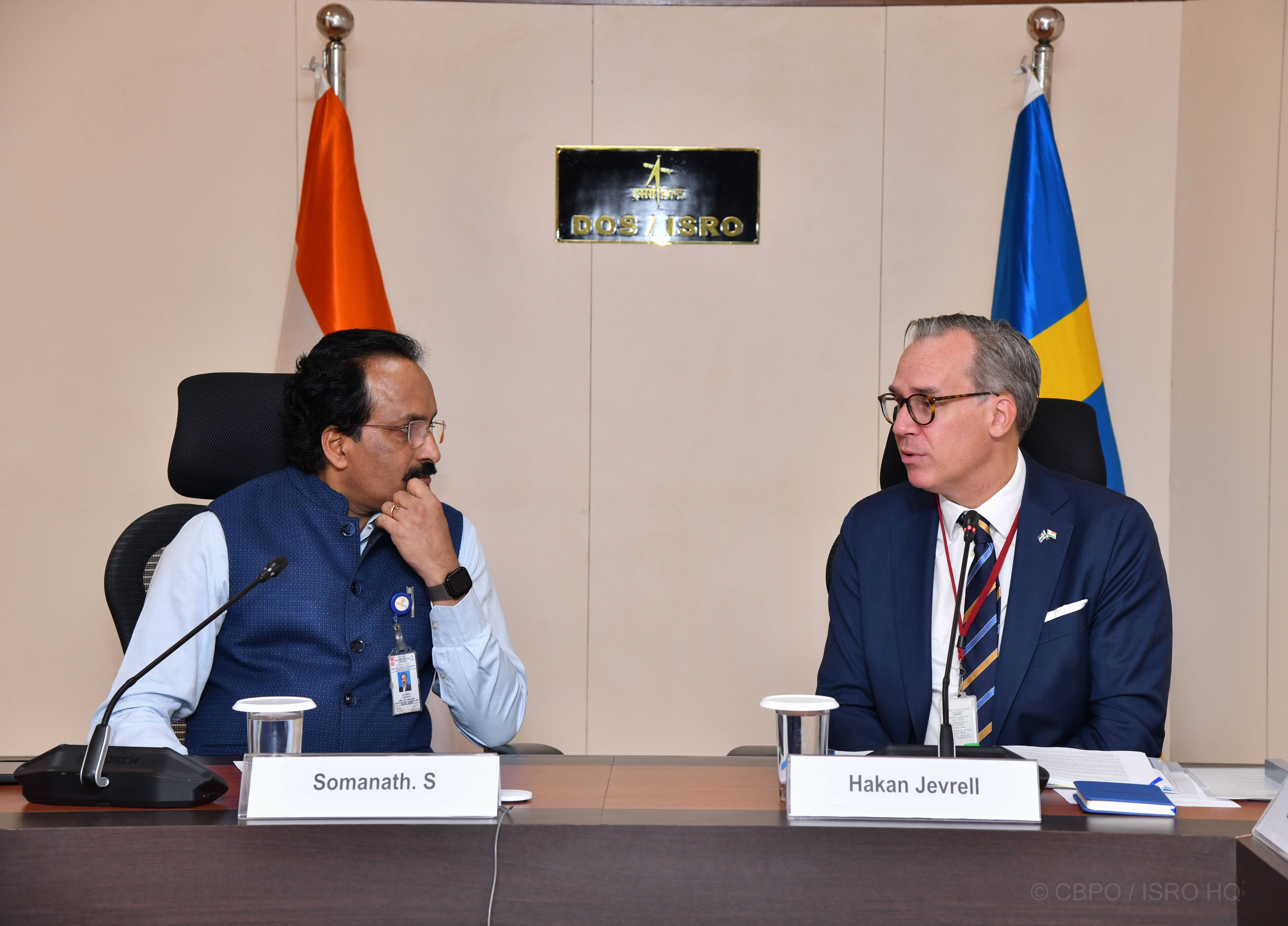 Swedish State Secretary for Foreign Trade, met Chairman, ISRO/ Secretary DOS