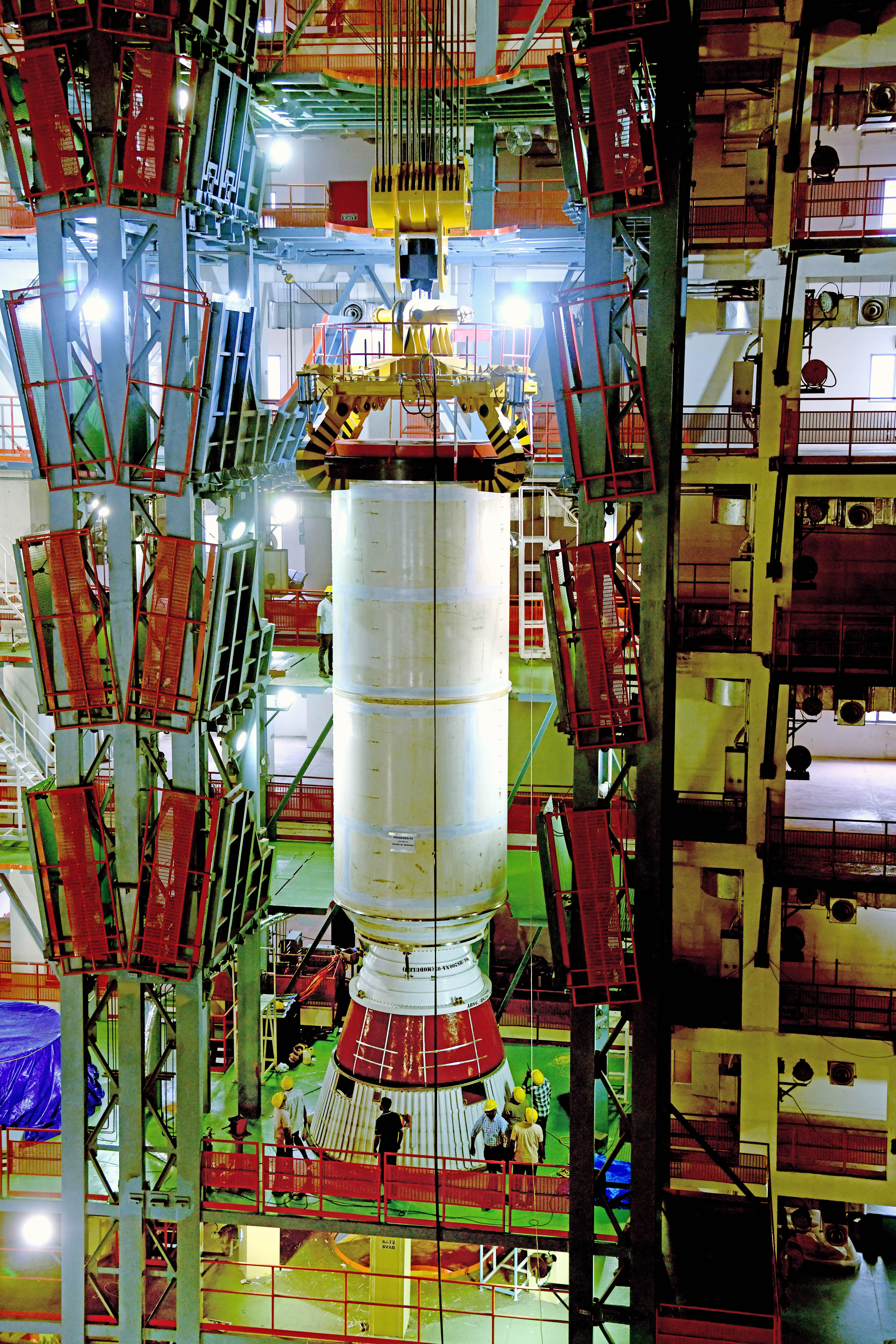 Commencement of stacking of Human-rated LVM3 (HLVM3)
        for the first un-crewed flight of Gaganyaan  
