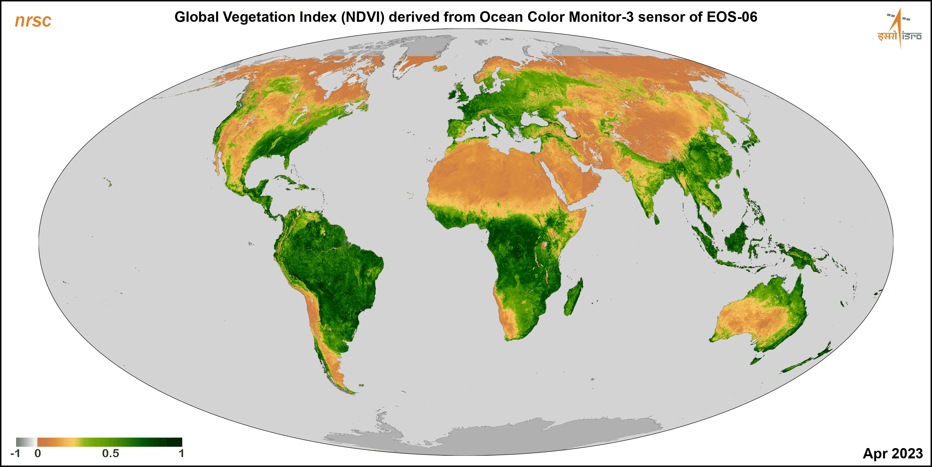  Ocean Colour Monotor-3(OCM-3) Satellite Imagery and Vegetation Dynamics: Unveiling Global Patterns