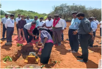 ISRO Officials at Ground Breaking Ceremony for SSLV Launch Complex (SLC), 
                                        Kulasekarapattinam.
                                        
