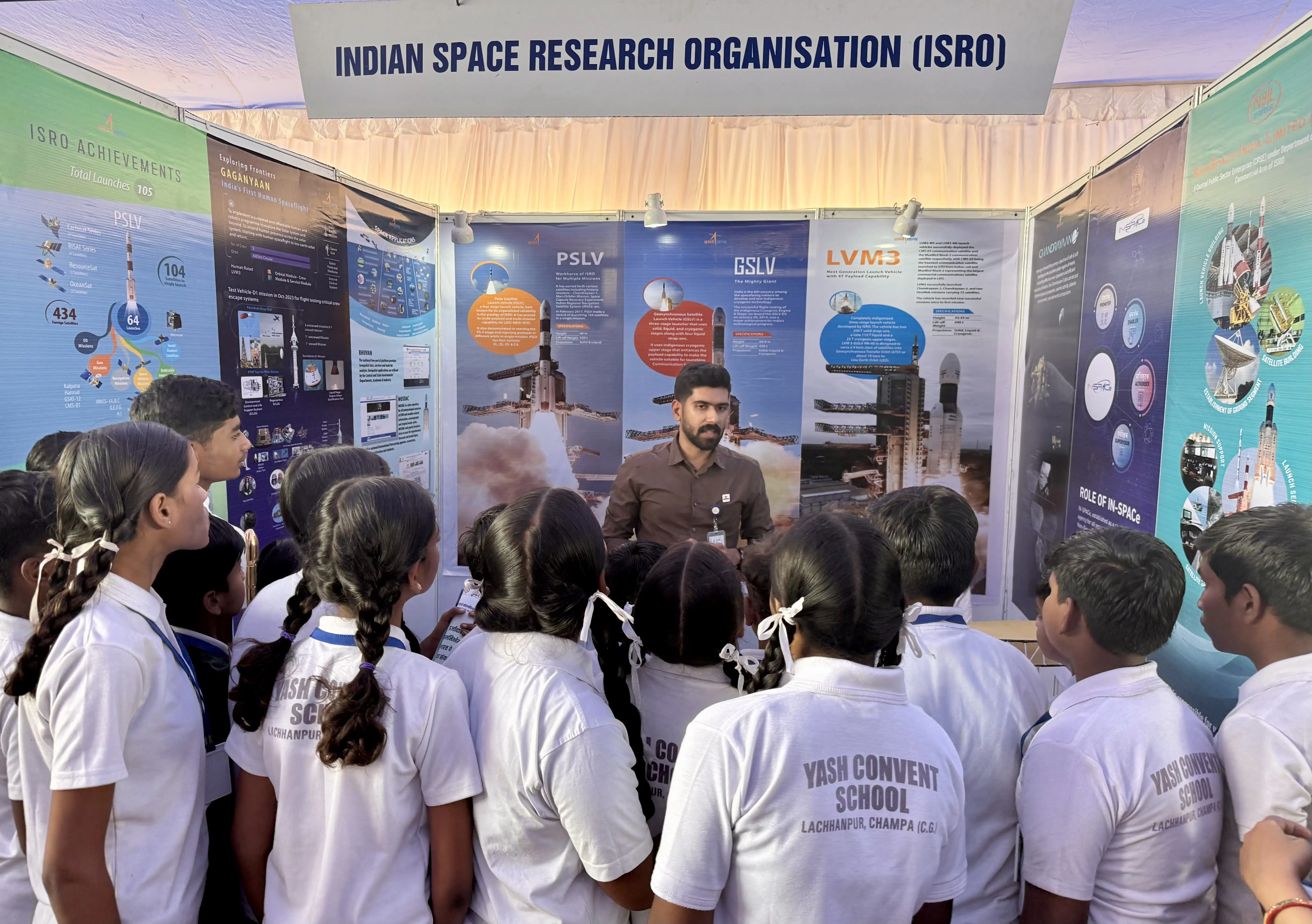 ISRO showcased its prestigious achievements and advancements in  “Pragatisheel Chhattisgarh 2026” at Janjgir-Champa, Chhattisgarh