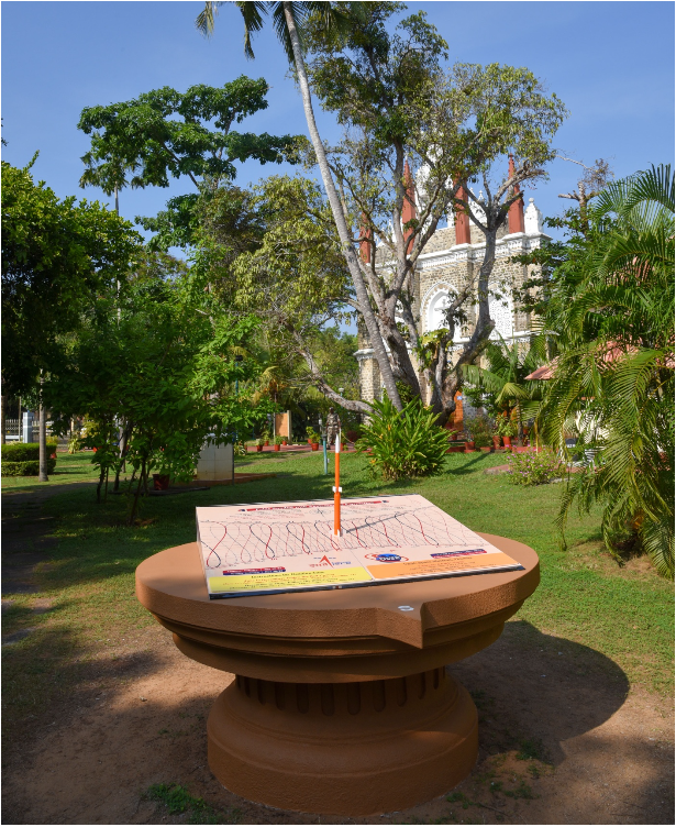 Figure 2: Sundial installed at VSSC Space Museum, Thumba