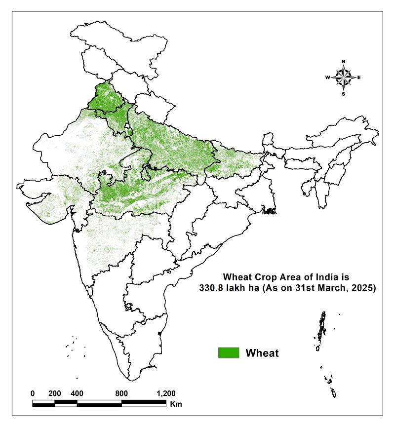 Wheat Crop Area and Production Estimation in India: A Pilot on Framework Development