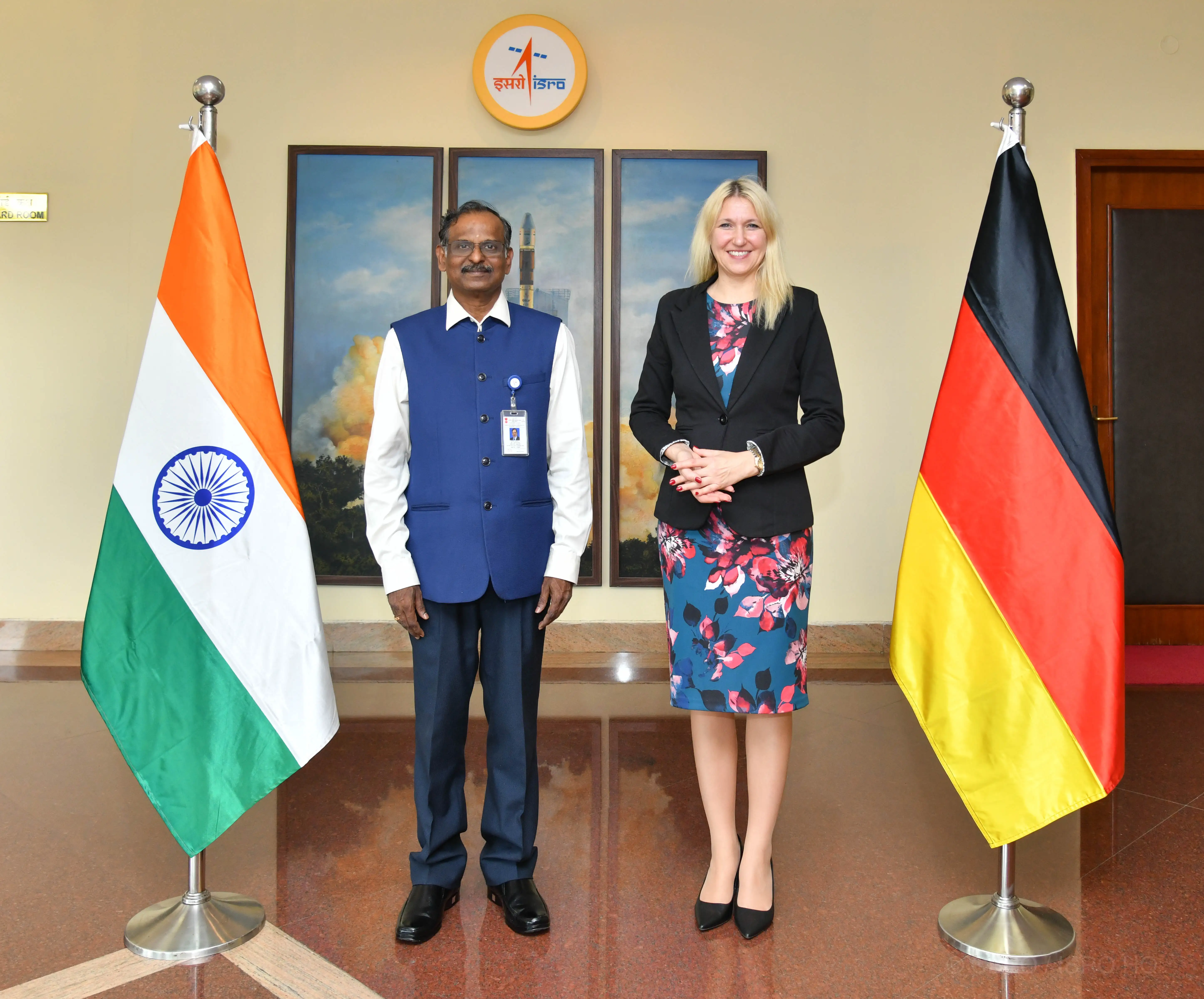 Secretary DOS/ Chairman ISRO meeting with State Secretary to Federal Minister for Research Technology and Space, Germany