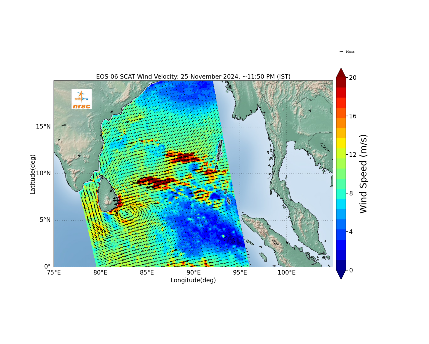 Satellite Observation of Deep Depression over Southwest Bay of Bengal