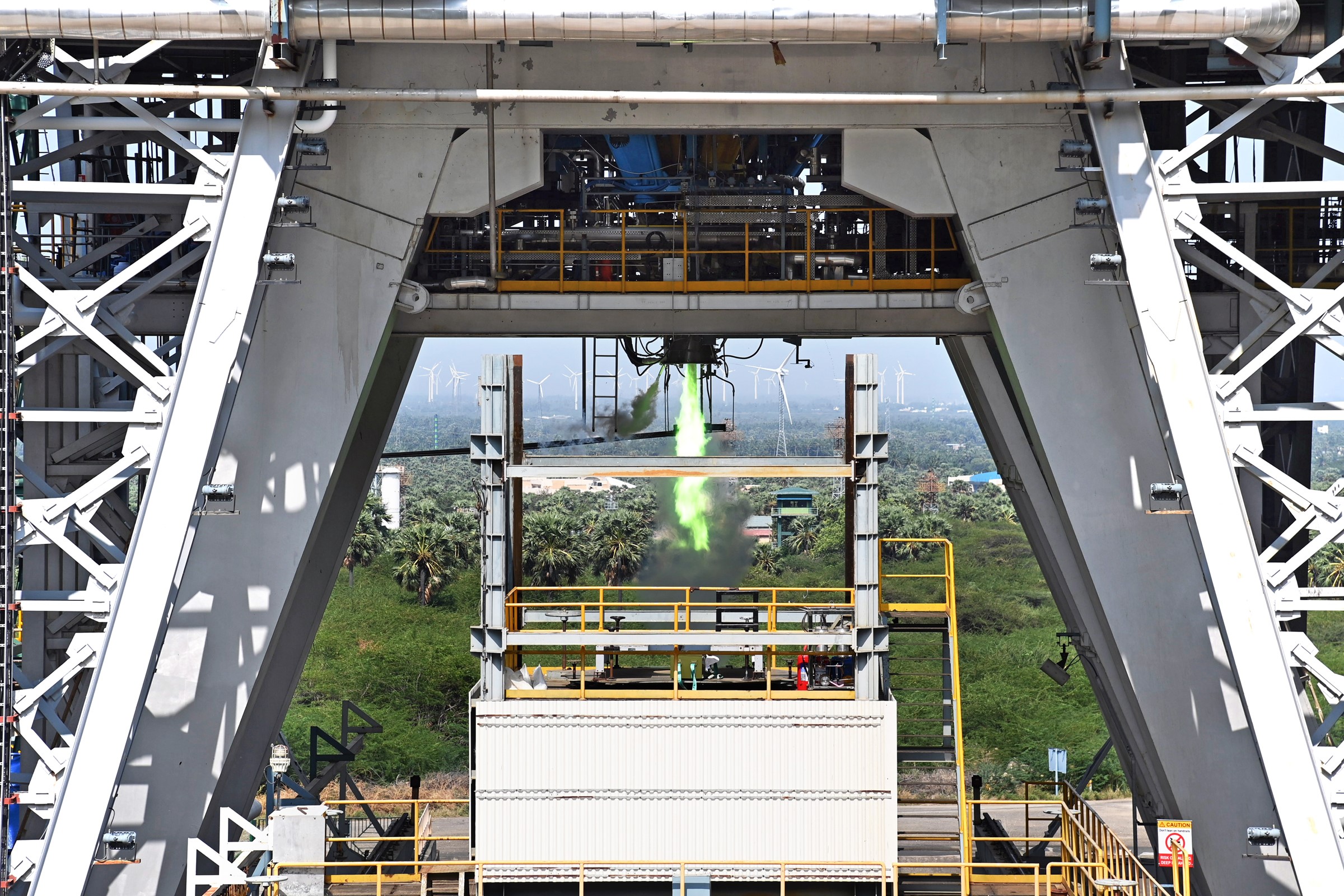 ISRO successfully conducted a short duration hot test of Semicryogenic Engine 