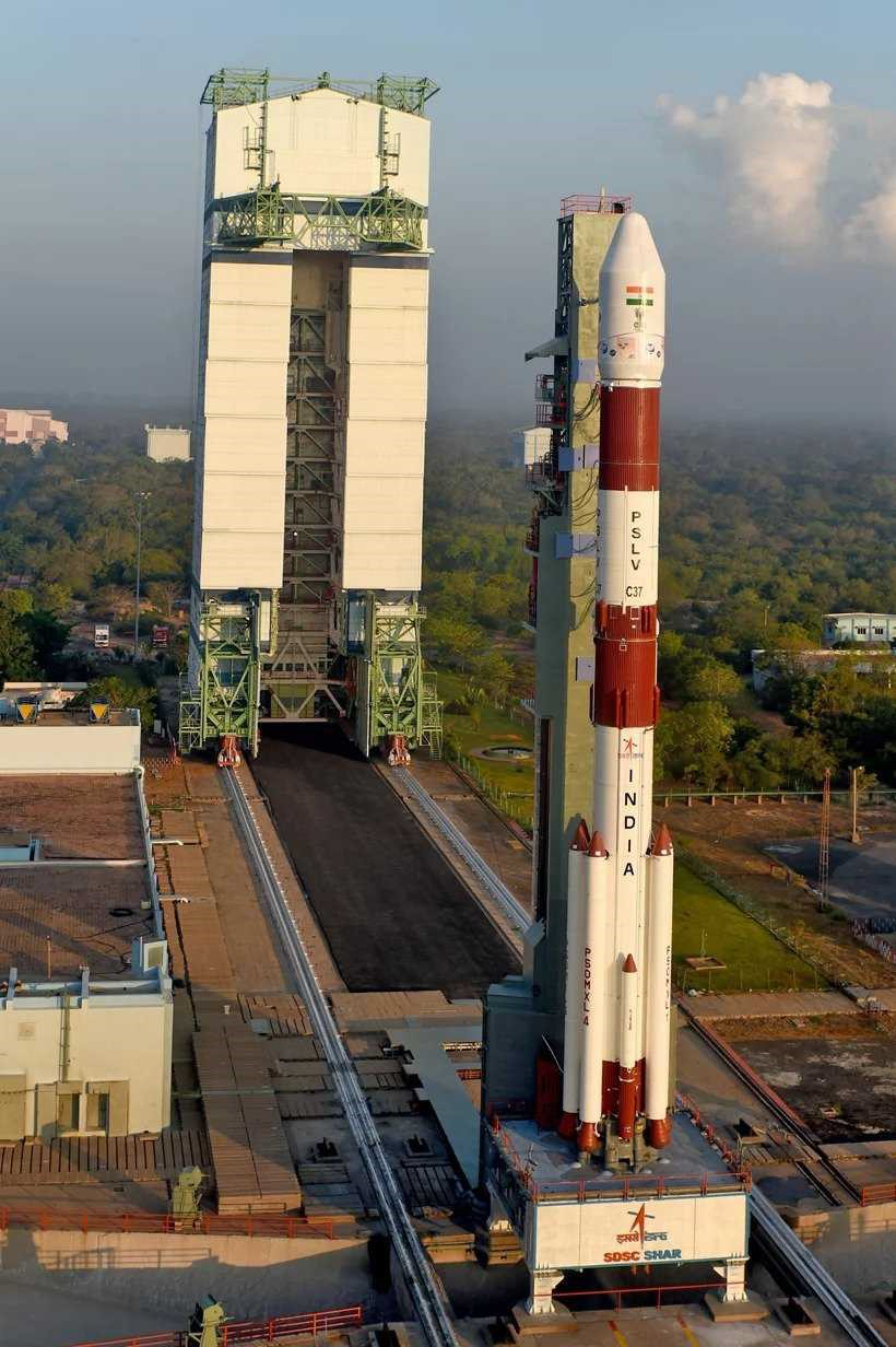 The upper stage of PSLV-37 which launched a record number of 104 satellites re-enters the Earth's atmosphere on 6 Oct 2024