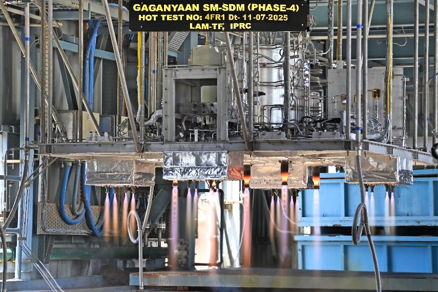 Successful accomplishment of Development of Service Module Propulsion System technology for Gaganyaan Missions