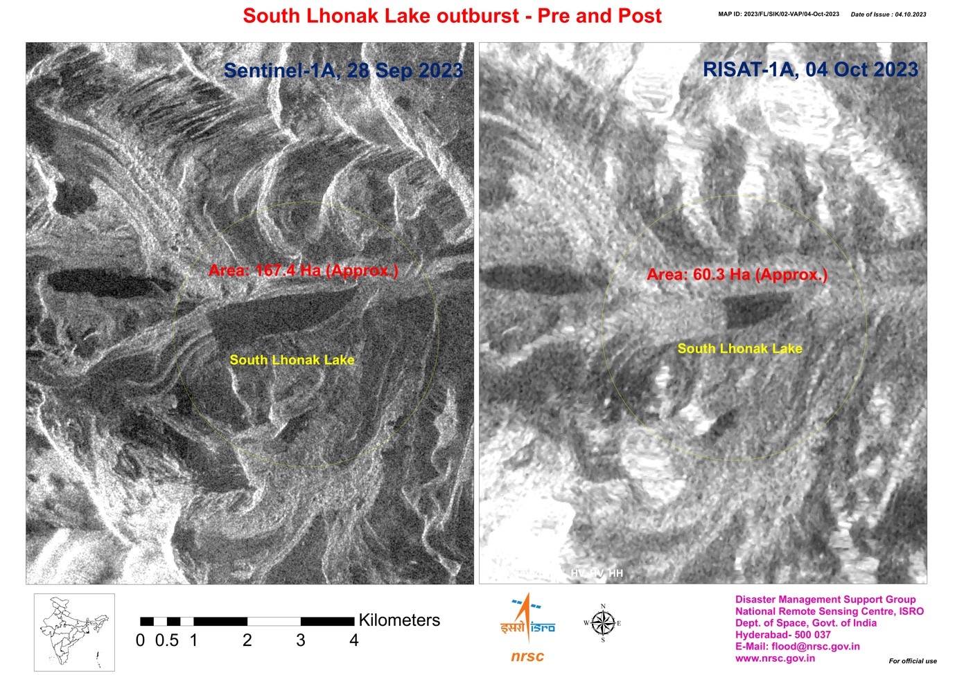 Satellite image-based studies of South Lhonak Lake