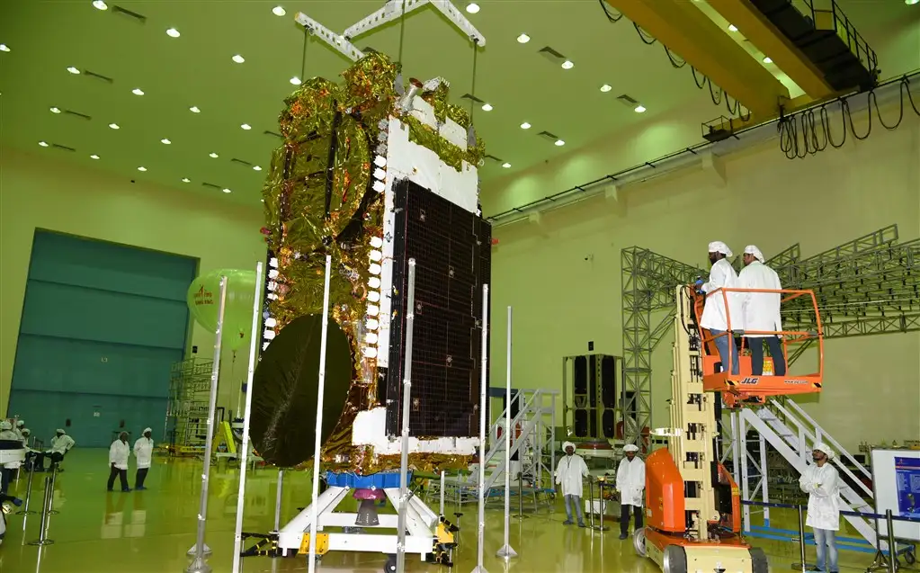 GSAT-11 in a clean room