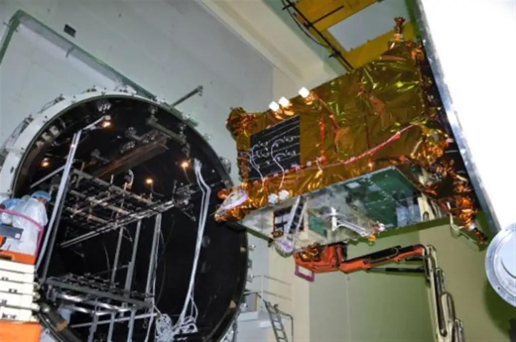 GSAT-19 being prepared for Thermal Vacuum Test