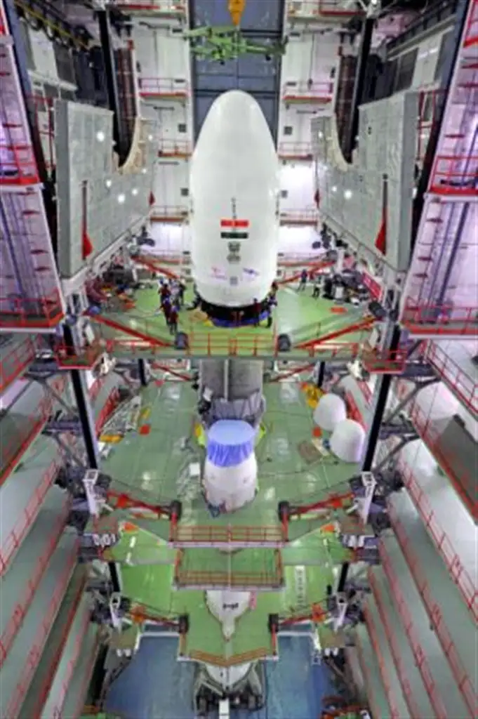 Payload Fairing with GSAT-19 is being Integrated