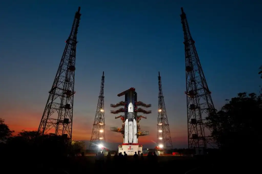 The fully integrated GSLV Mk-III-D1 carrying GSAT-19 at the second launch pad