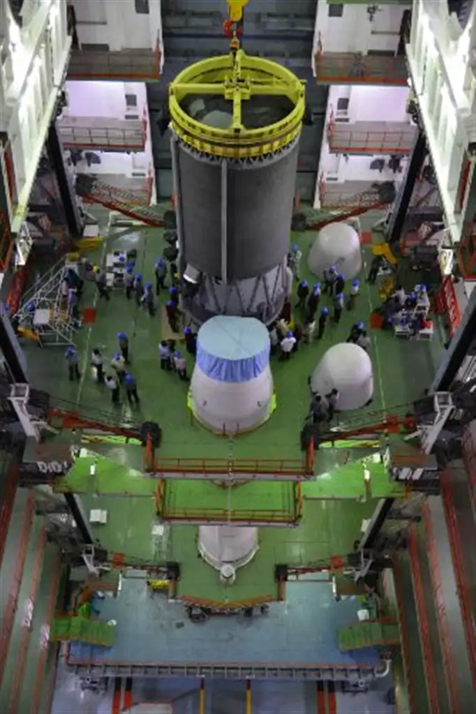 Panoramic View of GSLV-MK III-D1 being moved to second launch pad