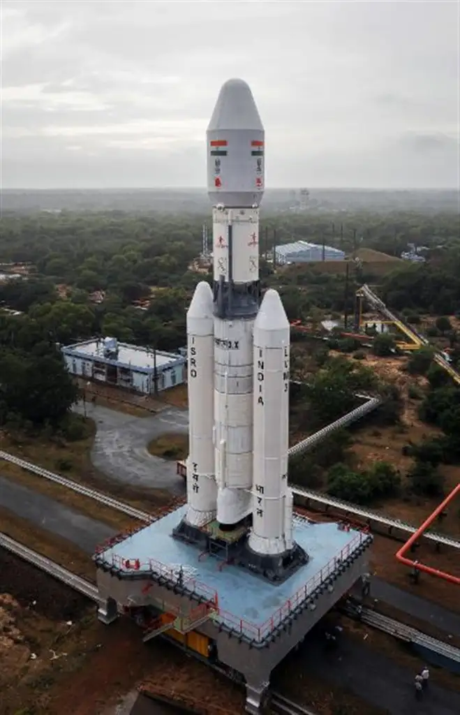 GSLV Mk-III integrated with CARE being transported to Second Launch Pad