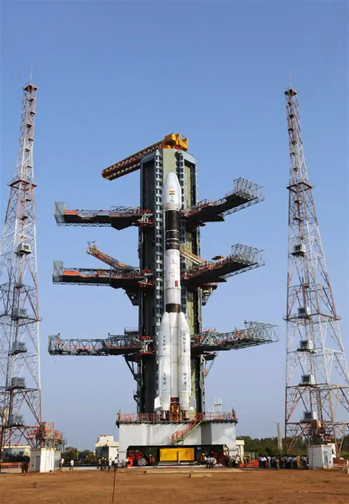 GSLV-D3 at the second launch pad at SDSC SHAR Sriharikota - Ready for Launch