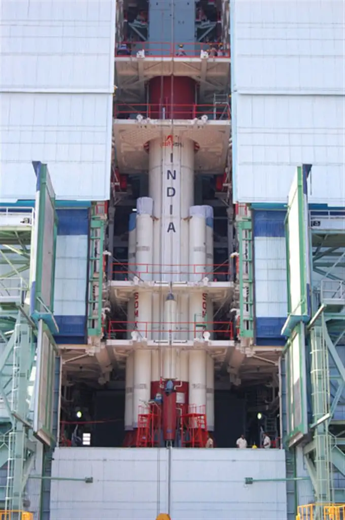 PSLV-C19-FULLY ASSEMBLED STAGE 1