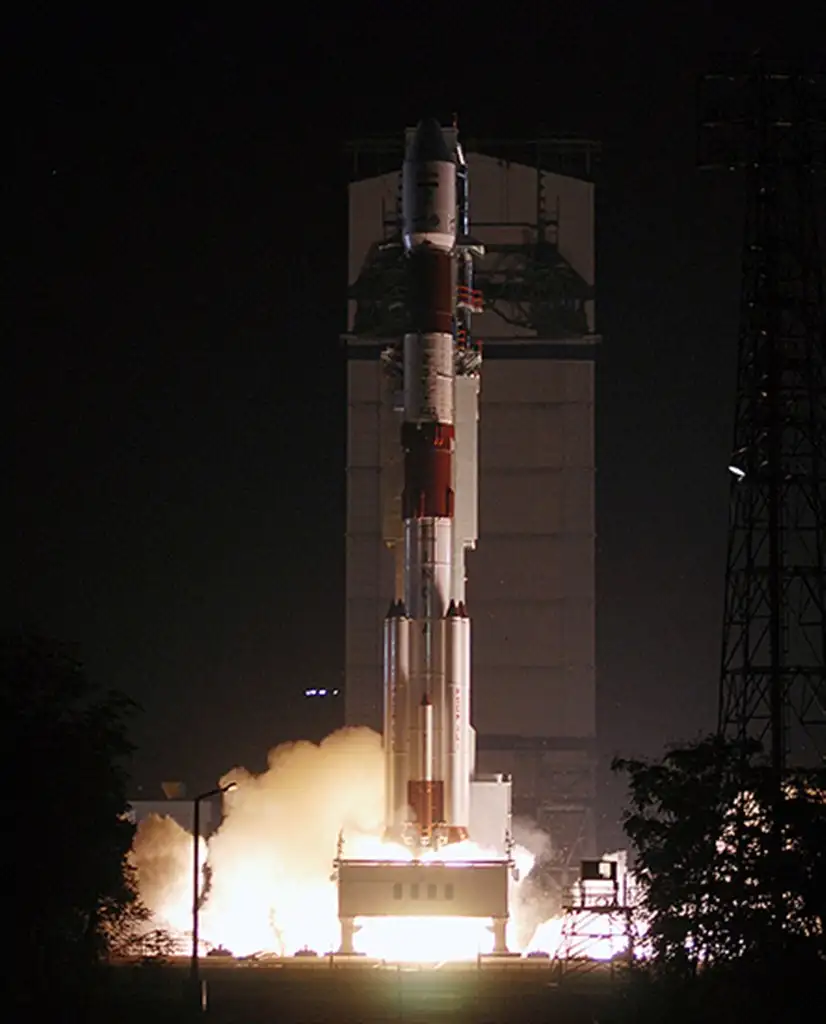 IMAGE OF PSLV-C22 TAKE OFF - VIEW 1