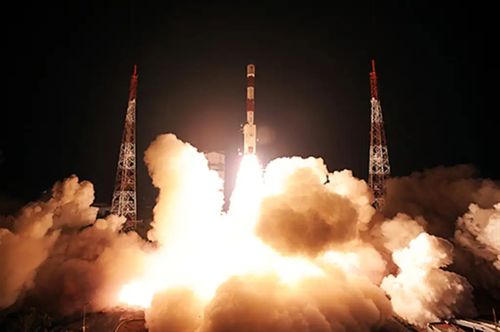 IMAGE OF PSLV-C22 TAKE OFF - VIEW 2