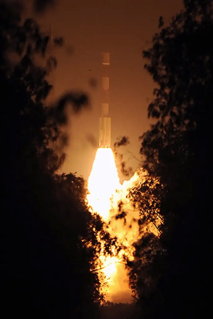 IMAGE OF PSLV-C22 TAKE OFF - VIEW 3