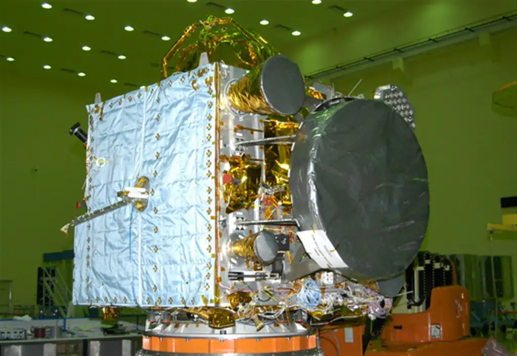 Image of IRNSS-1A Satellite at ISRO Satellite Centre