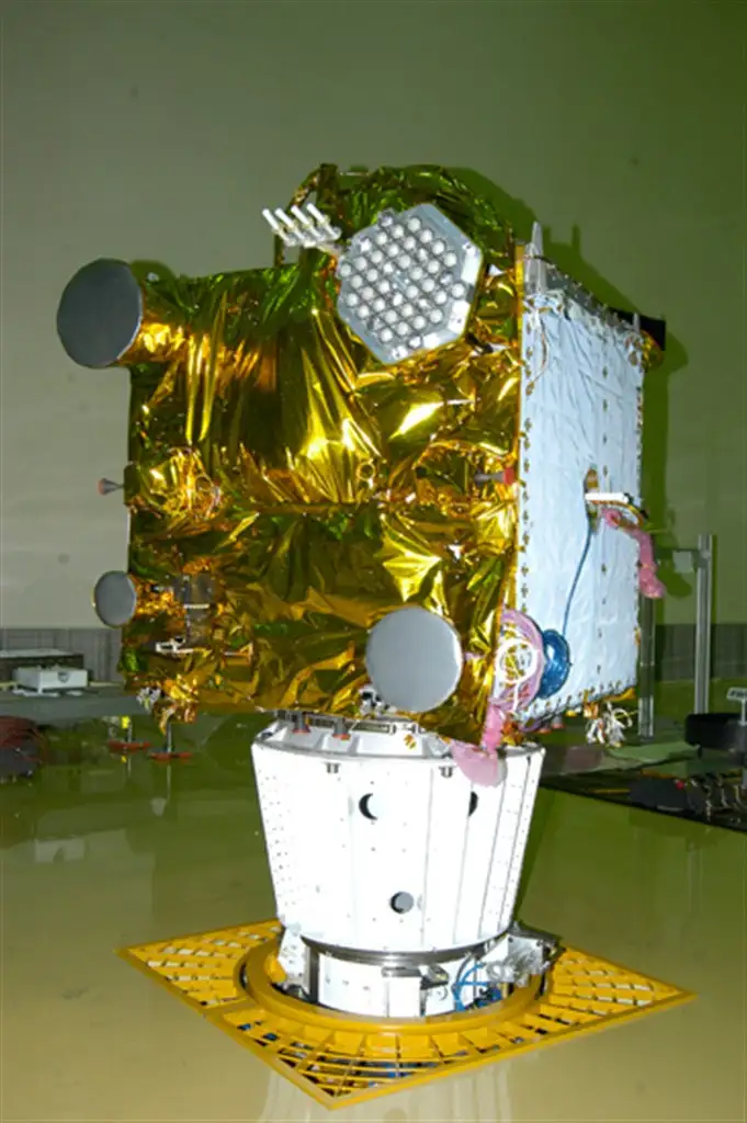 Image of IRNSS-1A Satellite undergoing mass properties measurement