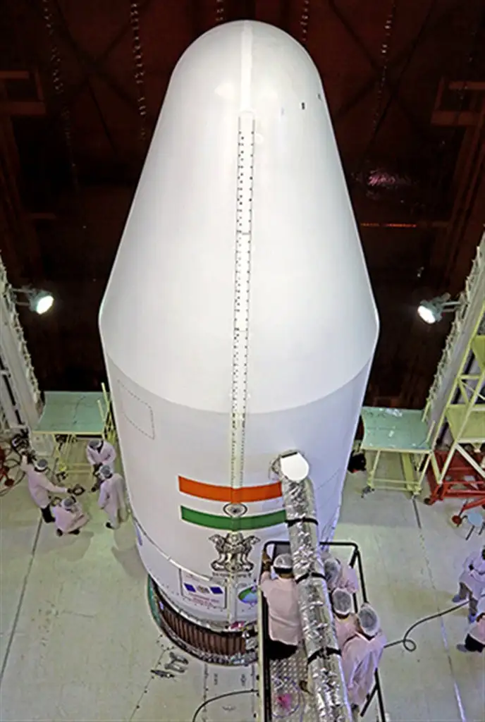 IMAGE OF PSLV-C22 Heat Shield After Its Closure