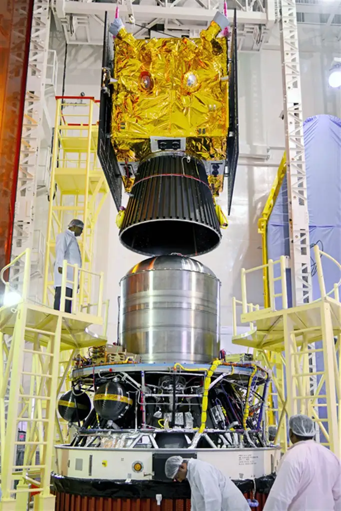 PSLV-C26 inside Mobile Service Tower prior to Satellite Integration