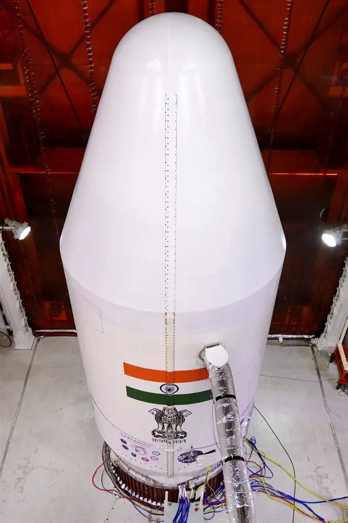 PSLV-C29 on the First Launch Pad with Vehicle Assembly Building in background