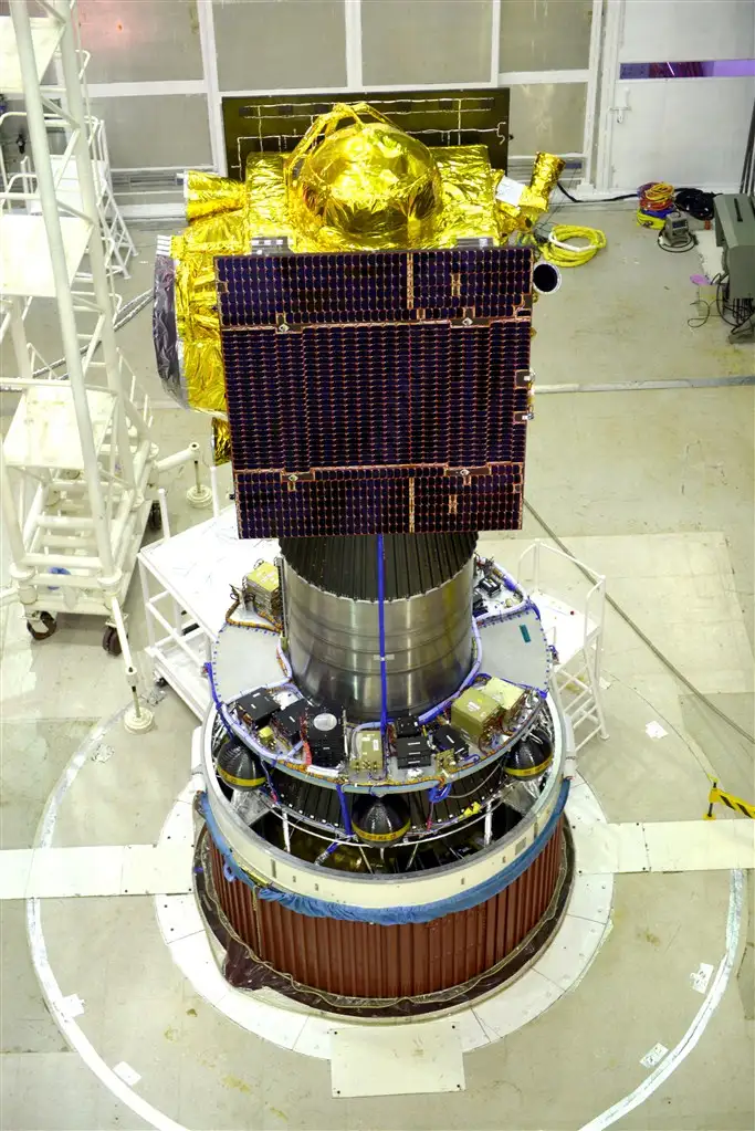 IRNSS-1E spacecraft integrated with PSLV-C31