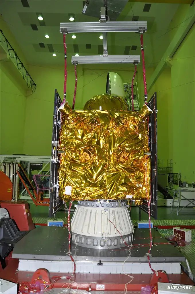 IRNSS-1F undergoing vibration test