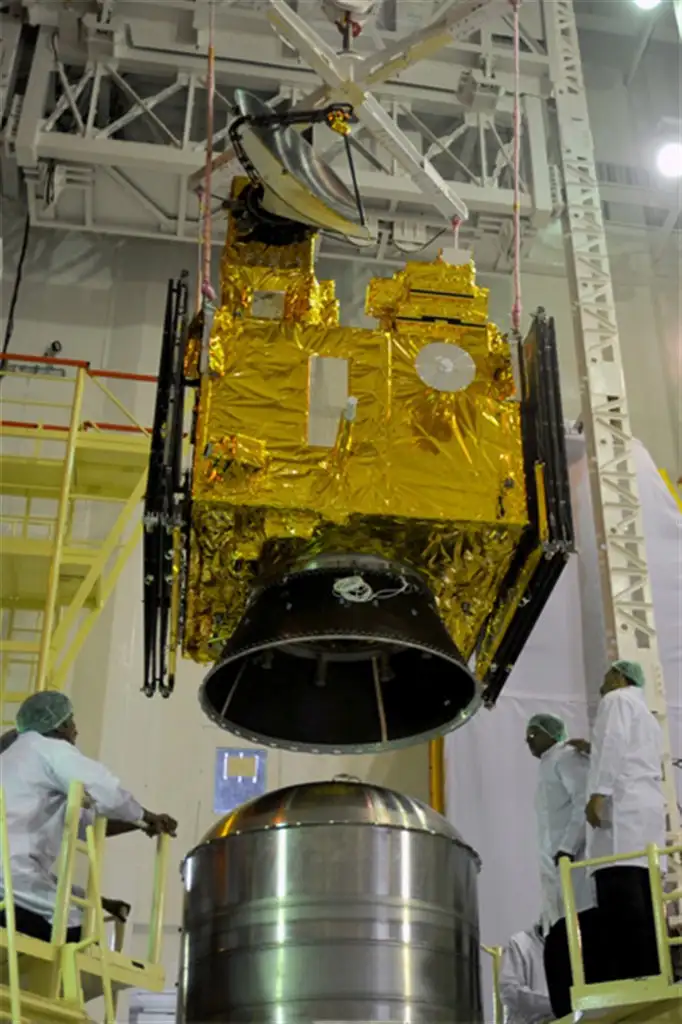Oceansat-2 being integrated with PSLV-C14