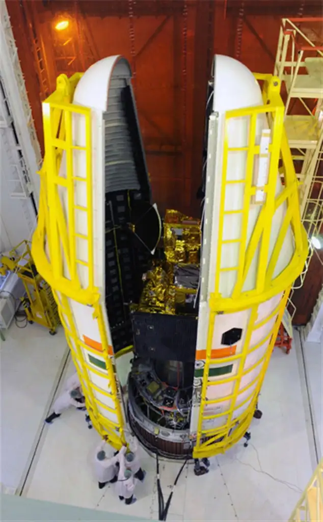 PSLV-C14 heatshield being closed