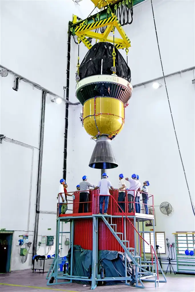 9_PSLV-C45 Third and Fourth Stages at Stage Preparation Facility