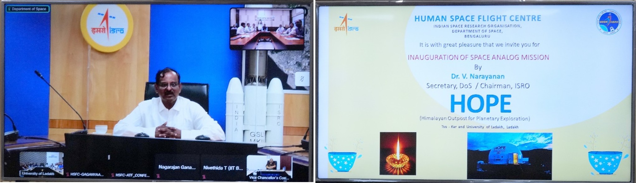 Secretary, DOS & Chairman, ISRO inaugurating the space analog mission